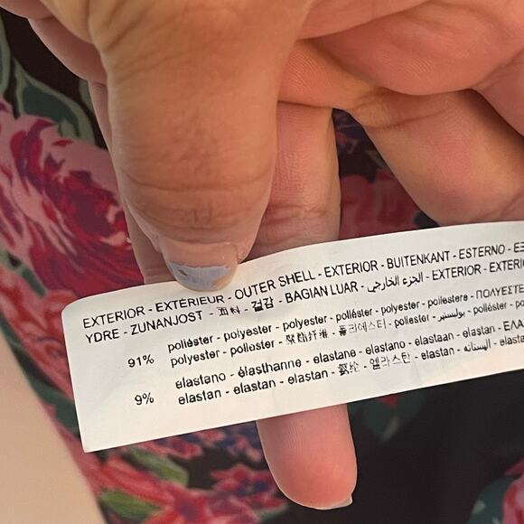 ZARA Mini Dress S Pink Purple Floral Print Belted Puff Sleeve Zinnia Blogger - Picture 10 of 10